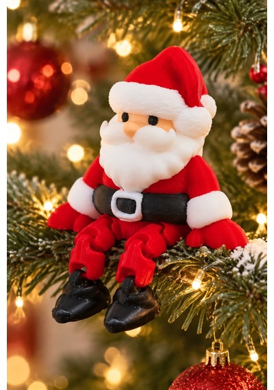 Hareketli Noel Baba Figürlü Dekoratif Süs 0