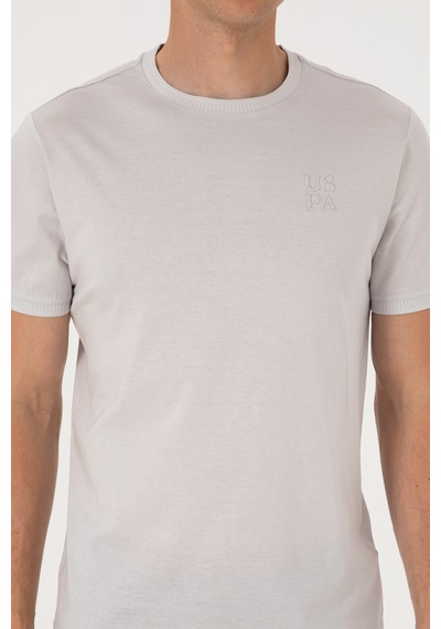 U.S. Polo Assn. Erkek Regular Fit Açık Gri Bisiklet Yaka Tişört 50300815-VR001