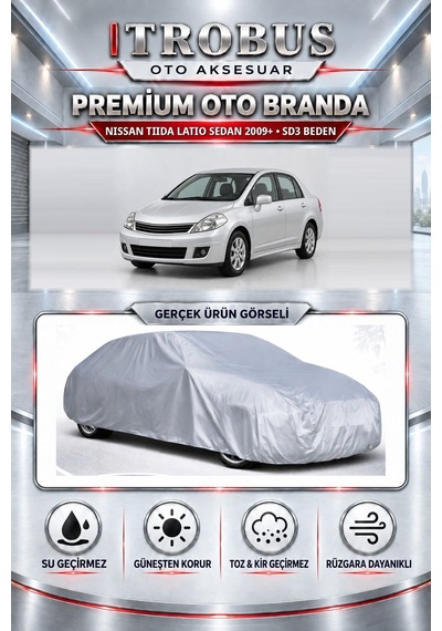 Nissan Tiida Latio Sedan 2009 Ve Sonrası Uyumlu Premium Araba Brandası Oto Branda Sd3 Beden