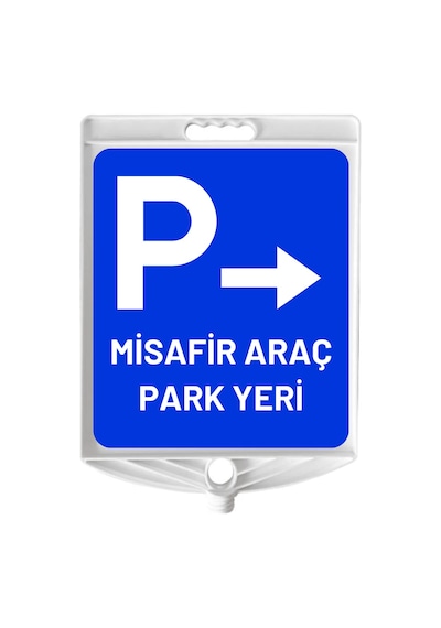 Misafir Araç Park Yeri Sağ Oklu Çift Taraf Baskı Mavi Ultra Kedi Gözlü Ağırlıklı Koni Seti Trafik Dubası