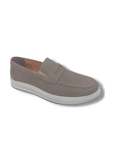 Modesa 271 Erkek Bej Nubuk Deri Loafer Ayakkabı Bej