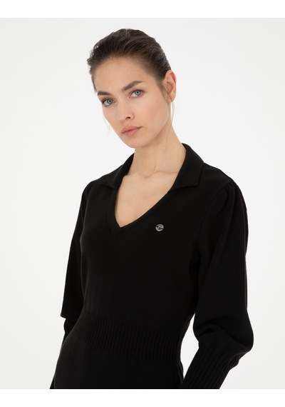 Pierre Cardin Kadın Siyah Elbise Triko 50280227-vr046 Siyah
