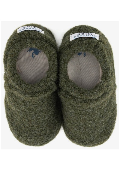 Recycled Woo Wooly Yünlü Haki Barefoot Patik-haki Haki