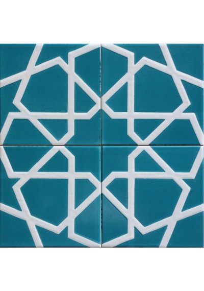 Armada Çini 20x20 Cm Sp 100 Mavi Beyaz Desenli Kütahya Çinisi