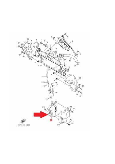 Yamaha Mt07 / R7 / Tenere 7 / Tracer 7 Yedek Su Haznesi 1ws-21871