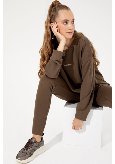U.S. Polo Assn. Kadın Sweatshirt Kahverengi