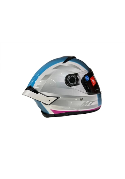 Mt Thunder 4 SV Tears C8 Motosiklet Kaskı Parlak İnci Beyaz Pembe