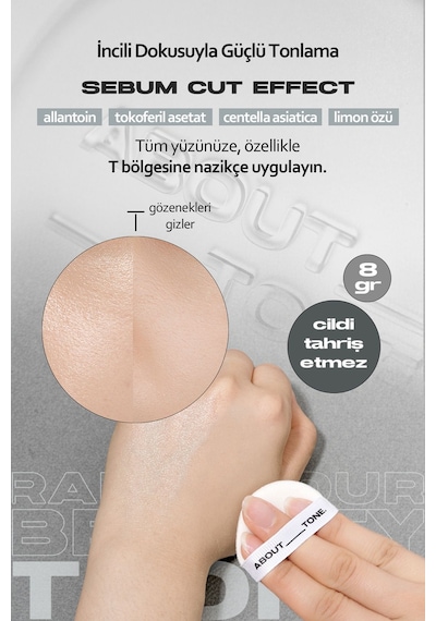 About Tone Yağlanma ve Sebum Karşıtı Matlaştırıcı Pudra ABOUT TONE Sebum Cut Powder Pack