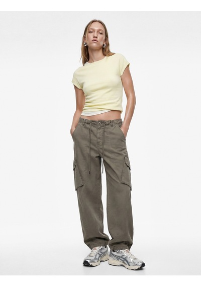 Koton Slim Fit Kısa Kollu Bisiklet Yaka Atlet Detaylı İkili Tişört Sarı 6sal10942ık