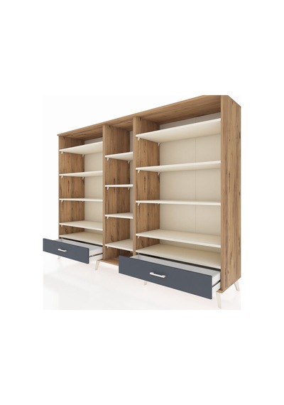 Hyperion Dolap 14 Raflı 2 Çekmeceli 220x44x163 Çam-aytaşı/antras Çam-aytaşı/antrasit Hyperion Dolap 14 Raflı 2 Çekmeceli 220x44x163 Çam-aytaşı/antras Çam-aytaşı/antrasit