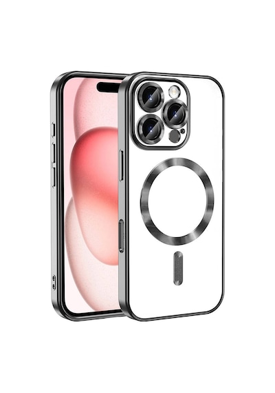 Zore Apple Uyumlu iPhone 16 Pro Kılıf Kamera Korumalı Magsafe Wireless Şarj Özellikli Demre Ka Siyah