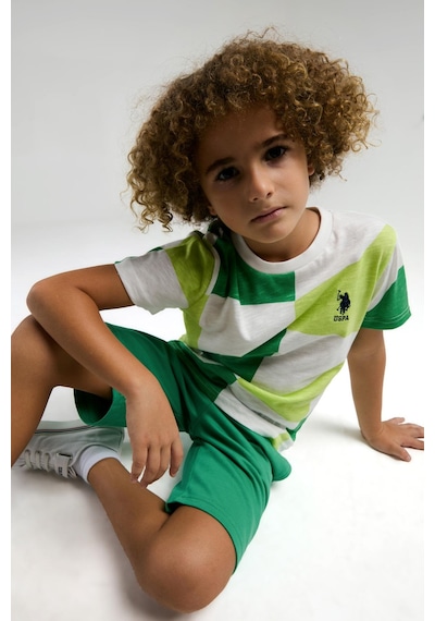 U.s. Polo Assn. Erkek Çocuk Şortlu Bermuda Pijama Takım Yeşil