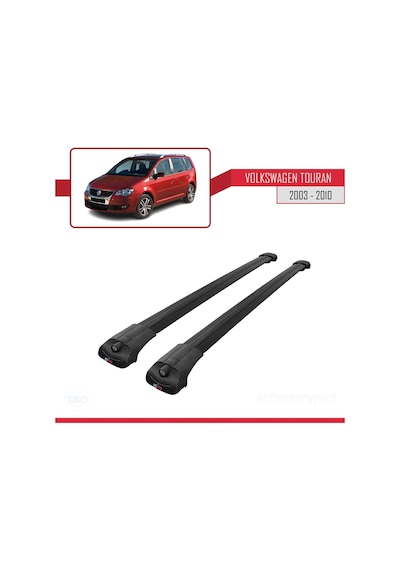 Volkswagen Touran 2003-2010 Arası İle Uyumlu Ace-1 Ara Atkı Tavan Barı Siyah