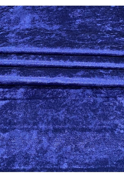 Enesar Home Bakırcı Kumaş Parlak Kadife Lacivert Kumaş Döşemelik Kumaş (Likrasız & Astarlı) 100 x 140 cm