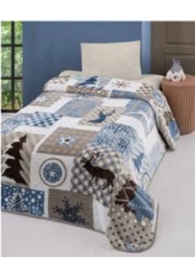 Mink Tema Lisanslı Newyear Mavi Battaniye Tek Kişilik 160 x 220
