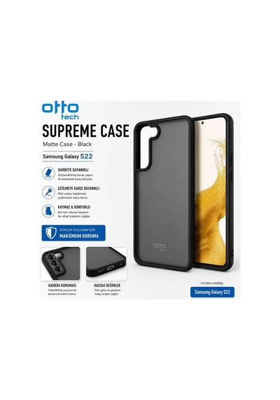 Samsung Galaxy Uyumlu S22 Kılıf Siyah