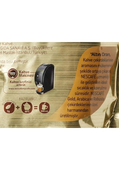 Nescafe Gold Kahve Poşet 200 Gr X 4 Adet Çözünebilir