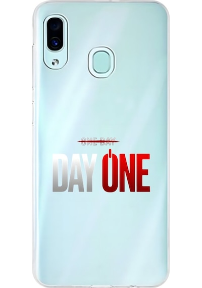Samsung Galaxy A30 Uyumlu Şeffaf Kılıf One Day/day One Tasarımlı