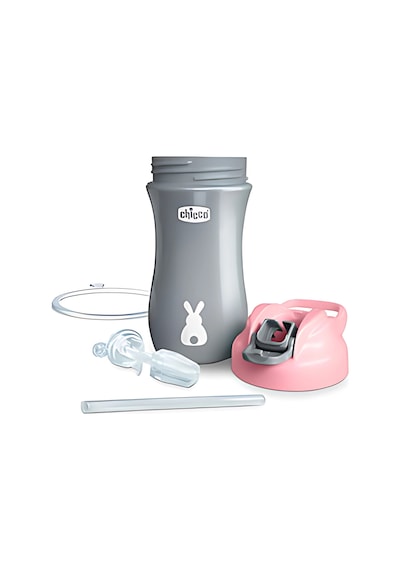 Chicco Pop-up Pipetli Bardak 2 Yaş+ 350 Ml - Pink Gri