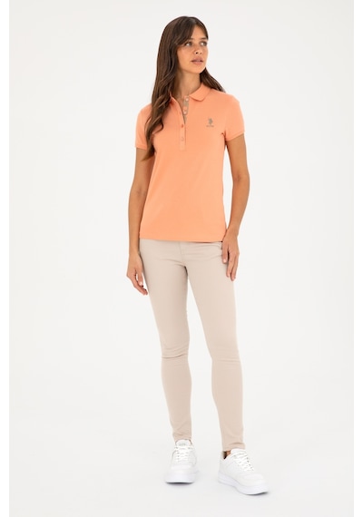 U.S. Polo Assn. Kadın Somon Basic Polo Yaka Tişört 50280060-VR047