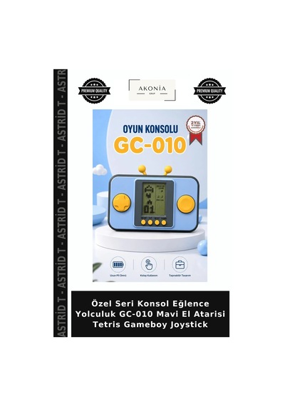 Özel Seri Konsol Eğlence Yolculuk Gc-010 Mavi El Atarisi Tetris Gameboy Joystick