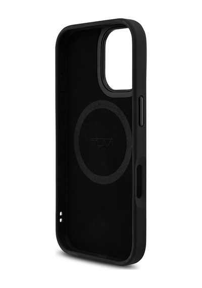 Apple Uyumlu iPhone 17  Kılıf Tumı M-safe Şarj Özellikli Deri Noktalı Dizayn Kapak Siyah Siyah