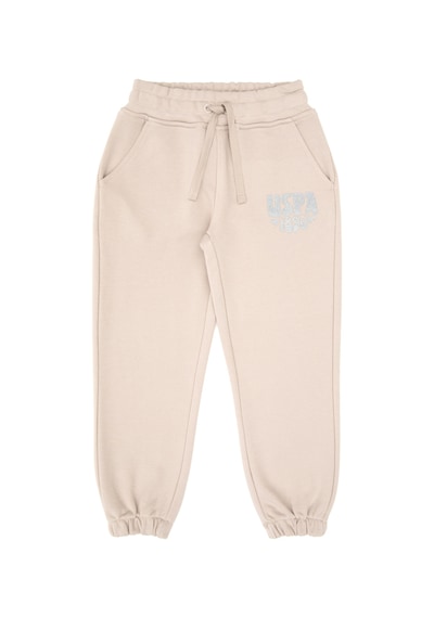 U.S. Polo Assn. Kız Çocuk Taş Simli Baskı Detaylı Jogger Eşofman Altı 50316849-VR049