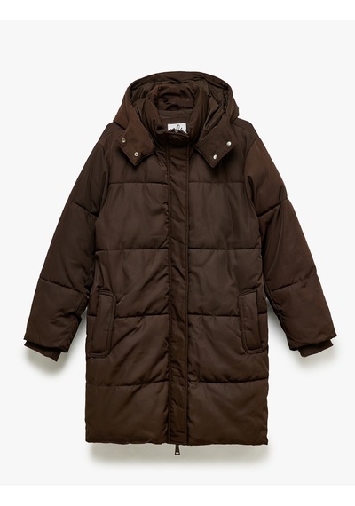 Koton Kapüşonlu Çıtçıt Düğmeli Fermuarlı Oversize Şişme Mont Kahverengi 5wal00011ıw Kahve Koton Kapüşonlu Çıtçıt Düğmeli Fermuarlı Oversize Şişme Mont Kahverengi 5wal00011ıw Kahve