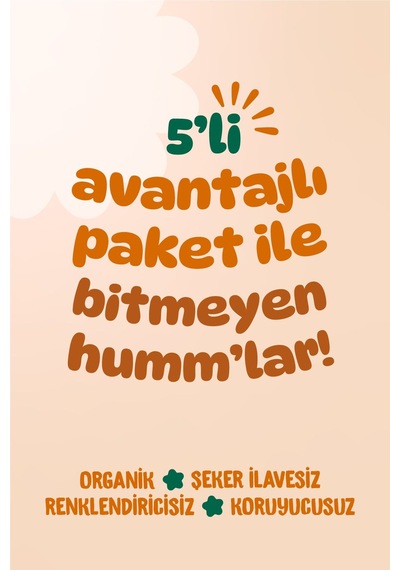 Hummorganic Organik Kahvatlı & Ara Öğün Atıştırmalık Paketi - 5 Adet (5 çeşit)