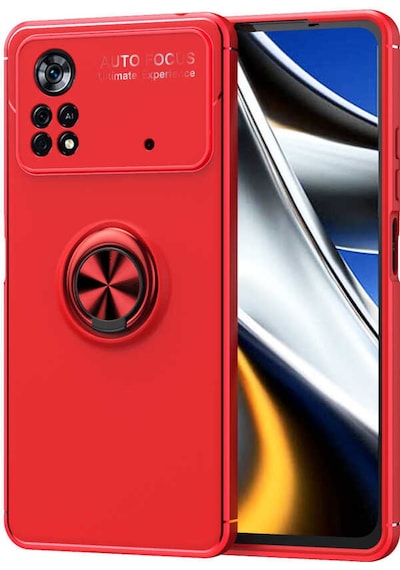 Xiaomi Poco X4 Pro 5g Kılıf Zore Ravel Silikon Kapak Kırmızı