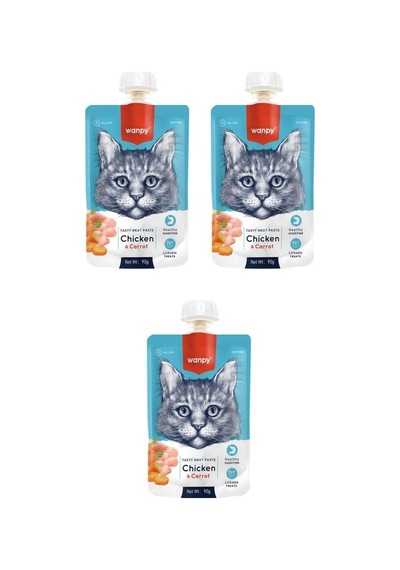 Wanpy Kedi Et Ezmesi Tavuk Havuç X 3