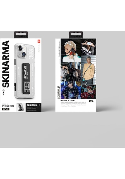 Apple  Uyumlu iPhone 14 Plus Kılıf Skinarma Standlı Şeffaf Tasarımlı Taihi Sora Kapak