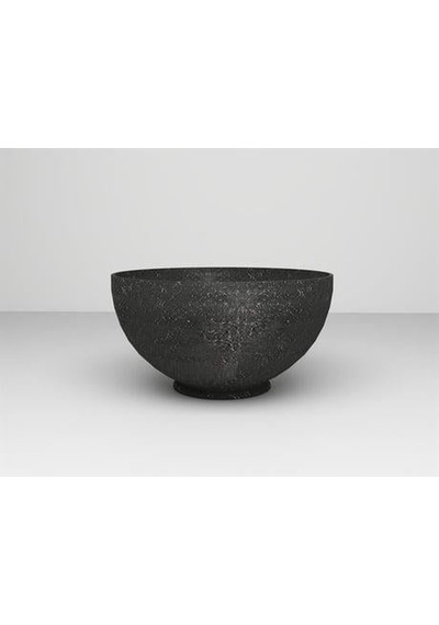 Nuano Consept Krater Serisi Yuvarlak Saksı Siyah 80x40