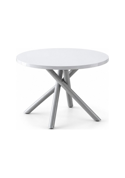 Truva Lak Panel Yuvarlark Açılır Mdf Mutak Masası 104cm Gri