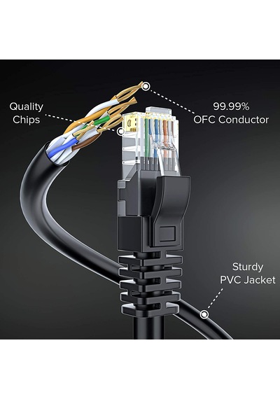 200m Cat6 İnternet Ethernet Ağ Kablosu 200 Metre 23 Awg Kalın Çift Katmanlı Dış Mekan Uyumlu