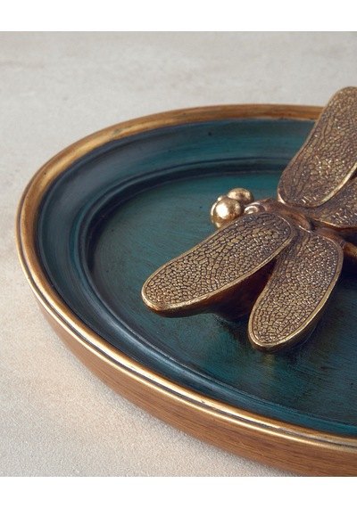 English Home Dragonfly Polyresin Duvar Aksesuarı Bordo