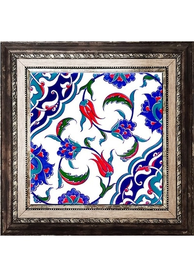 Armada Çini 20X20 Cm Ac 44 Osmanlı Iznik Desen Kütahya Çini Pano