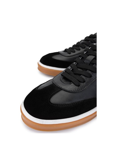 Tamer Tanca Erkek Hakiki Deri Siyah Sneakers & Spor Ayakkabı 978 300 Erk Ayk Y25 Sıyah Siyah