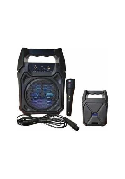 Hubrendy Tekno Karaoke Mikrofonlu Fm Radyolu Bluetooth Hoparlör Yüksek Ses Kaliteli