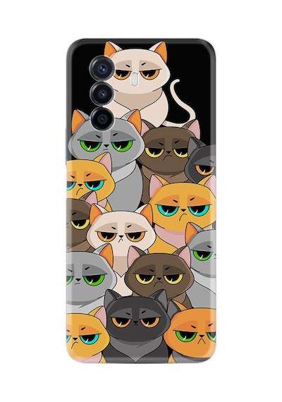 Huawei Nova Y70 Kılıf Resimli Desenli Silikon Platinium Series Kediler 1885