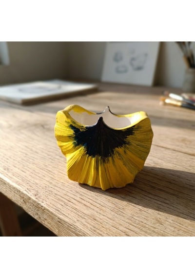 Ginkgo Yaprağı Dekoratif Saksı O99 6x8 Cm
