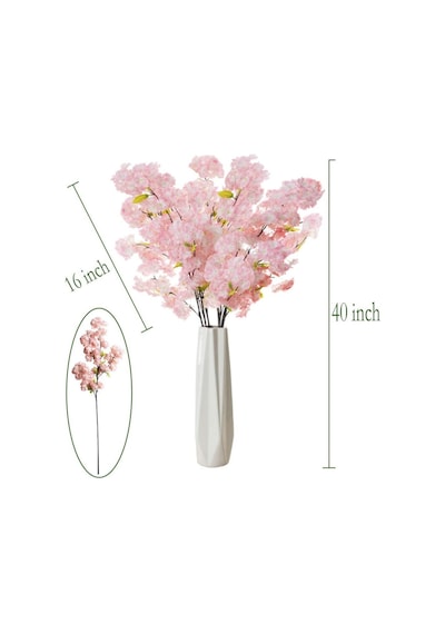 Yapay Çiçek Bahar Dalı Japon Kiraz Çiçeği 90 Cm Açık Pembe