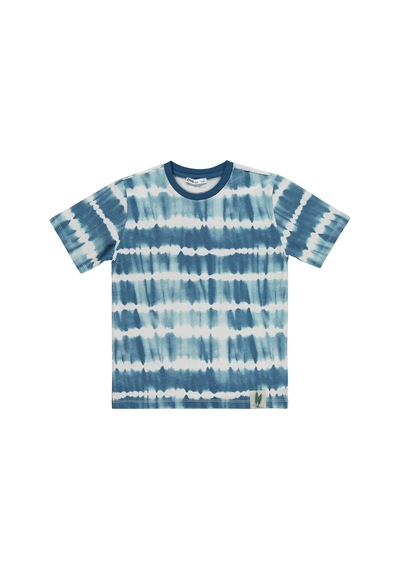 Civil Boys Batik Desenli 10-13 Yaş Tişört - Yeşil Petrol