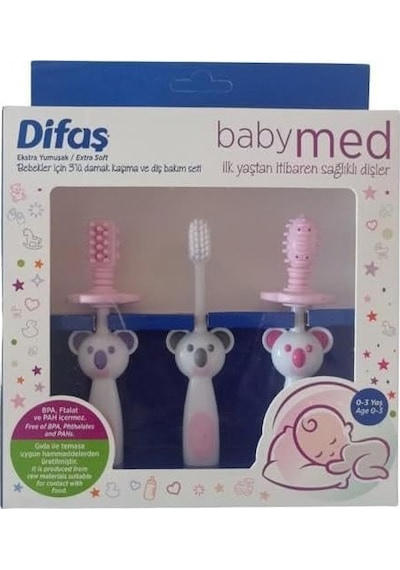 Baby Med Bebek Ağız Bakım Seti Pembe