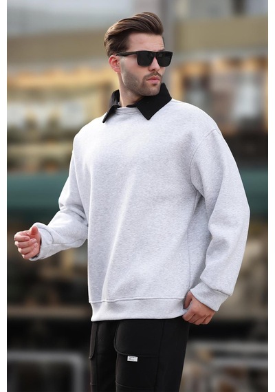 Madmext Karmelanj Polo Yaka Erkek Sweatshirt 7086 Çok Renkli