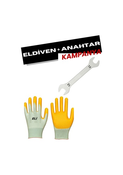 Çelik Raf Kurulum Seti Eldiven + Anahtar 2'li Set , Depo Rafı, Kiler Rafı, Ekipman Galvaniz
