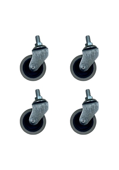 Furç Vidalı Bilyalı Teker - 20x50 - Gri Hks178 - 4 Adet Çok Renkli