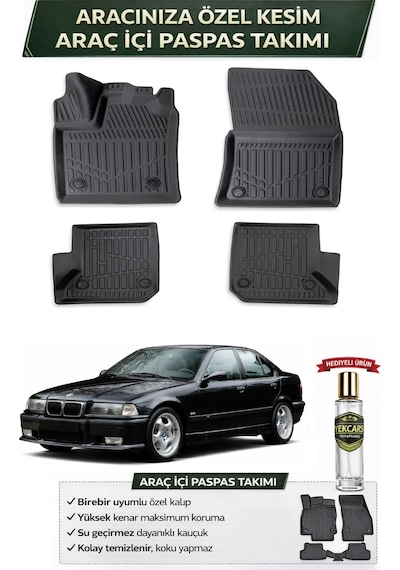 Bmw E36 1994 Model Aracınıza Özel Üretim Esnek Kauçuk Paspas Takımı
