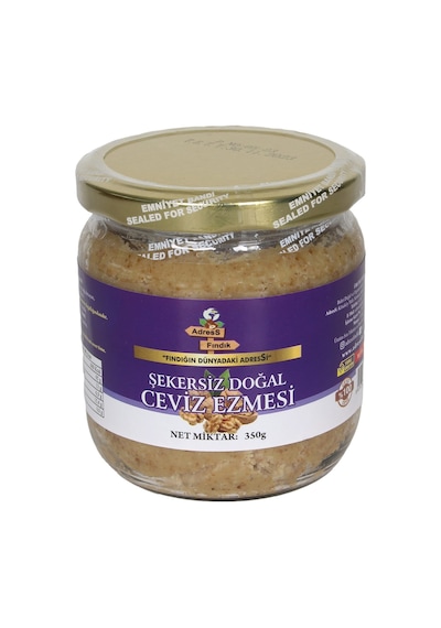Adress Fındık Şekersiz Doğal Ceviz Ezmesi 350 G