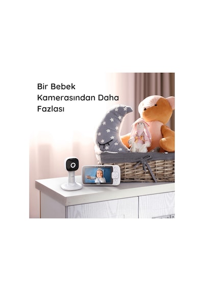 Hubble Nursery Pal Cloud 5" HD  Wi -Fi Dijital Bebek Kamerası + Gece Lambası  